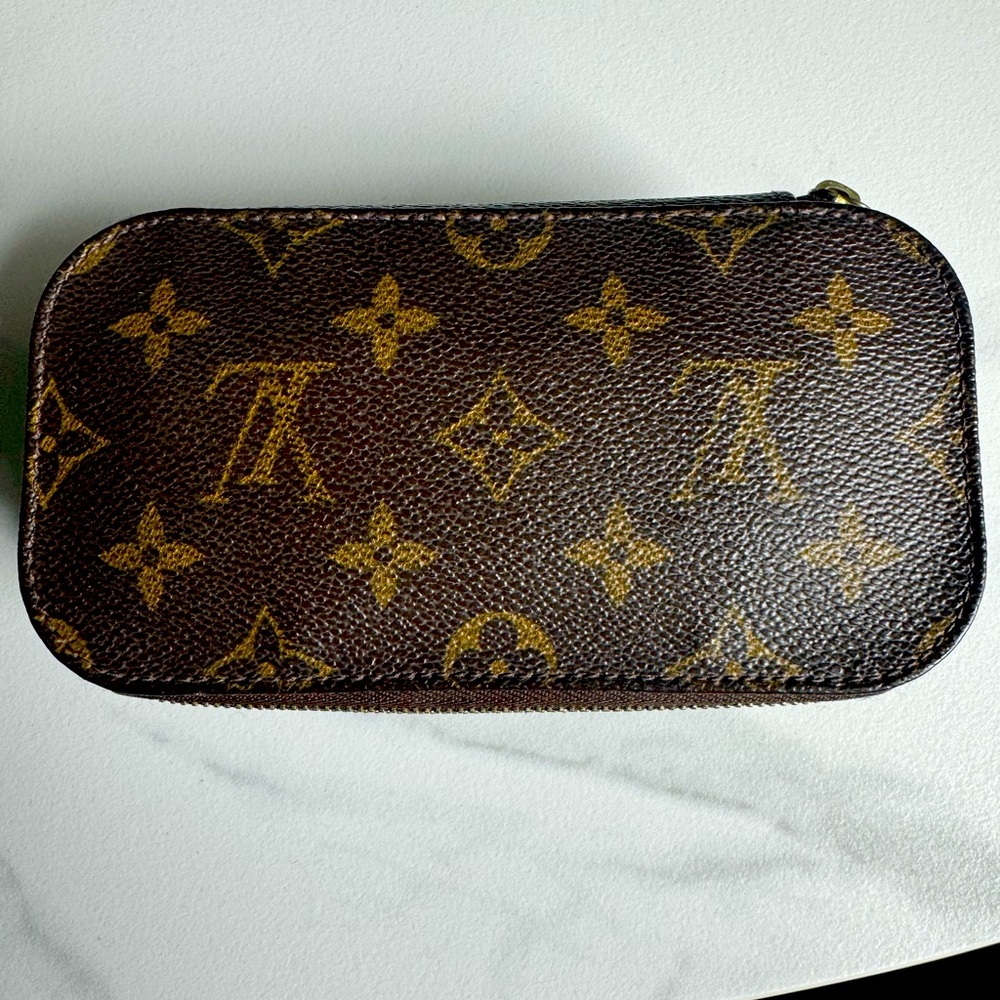 Louis Vuitton Monogram Trousse Blush MG Cosmetic Pouch bag-AUTHENTIC